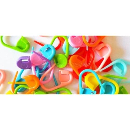 600Set HIGH quality Plastic Markers Holder Needle Clip Craft Mix Mini Knitting Crochet Locking Stitch 100pcs/set
