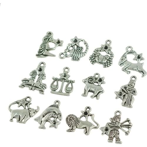 Phenovo Women's Pendants Zodiac Signs