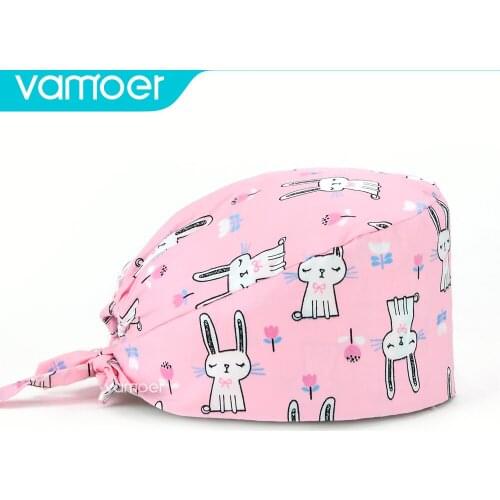 Dental surgery cap Unisex sweat-absorbent Pet shop caps Health services work hat cotton Cap Women Men grooming caring work hat
