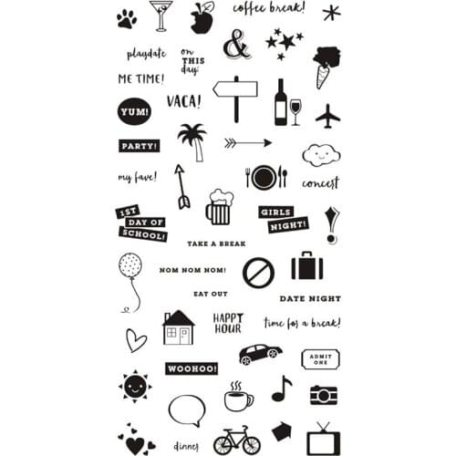 Travel stamps daily life planner stamps craft scrapbooking supplies