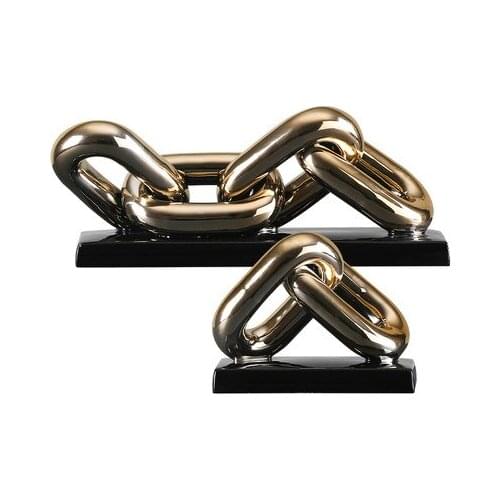 Creative Chain Decoration Golden Ceramic Decoration Simple Crafts Bedroom Decoration Home Decoration Accessories for Living Room