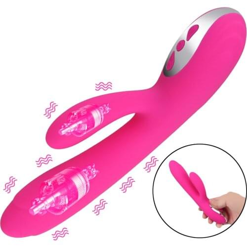 VATINE 12 Speed Rabbit Dildo Vibrator Vaginal Massager G Spot Clitoris Stimulator Heating Sex Toy for Women Female Masturbation