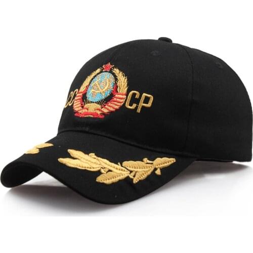 High Quality Russian CCCP Baseball Cap National Emblem Embroidered Snapback Hat Unisex Cotton Gorras HipHop Bonnet Chapeau Kappe