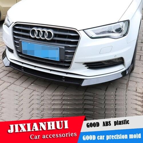 For Audi A3 Body kit spoiler 2016-2018 For Audi A3 ABS Rear lip rear spoiler front Bumper Diffuser Bumpers Protector
