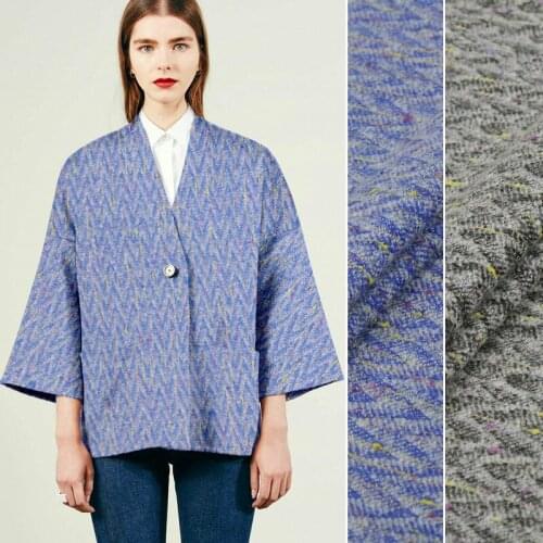 Custom jacquard color point wool 146cm wide high-end pure wool fabric clothing fabric coat fabric autumn and winter new