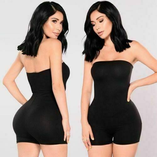 Off Shoulder Fitness Women Jumpsuit Bodycon Bodysuit Casual Sleeveless Outfit