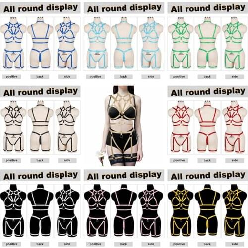 Womens Underwear Sexy Lingerie Set Exotic Costume Harness Fashion Dress Dance Rave Accessories Punk Goth Sword Belt Garters