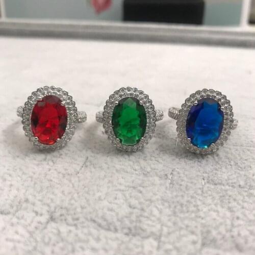 MENGYI Classic Large Oval Ring For Womens Elegant Fashion Oversize Natural Stone Silvery Jewelry Making Wedding Ring Gift Bague