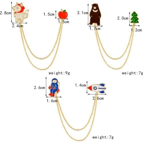 1PCs Cute Cartoon brooch Metal Badge Pins Bag Packbag Decoration girl Brooch Broch