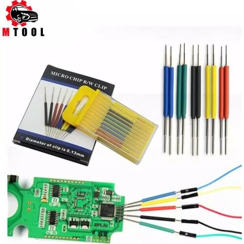 10pcs/set High Quality micro IC clamp SOP/SOIC/TSSOP/TSOP/SSOP/MSOP/PLCC QFP SMD IC Chip pin CLIP DIP mini chip clip