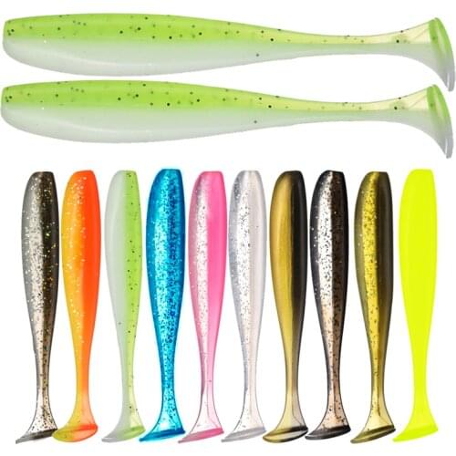 5.5cm 10pcs Soft Lure Silicone Bait Shad Wobbler Fishing lure Sea Worm Swimbait Streamer Silicone Lure spinnerbait Fishing acces