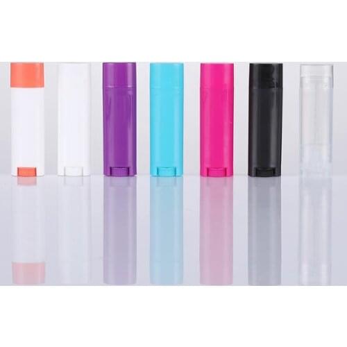 Lot of 20pcs Assorted Colors Oval Lip Balm Tube 4.5g 0.15oz Deodorant Container Lotion Bar Twist Empty lipstick wholesale