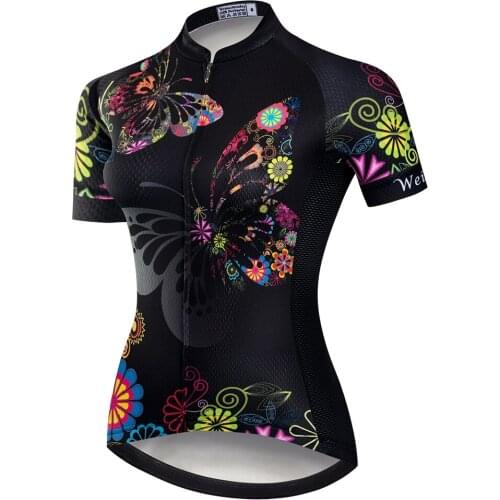 2020 Cycling Jersey Women Short Sleeve Bike team MTB Jersey Mountain Black Cycle Shirts Top quick dry sport Bicycle Clothing