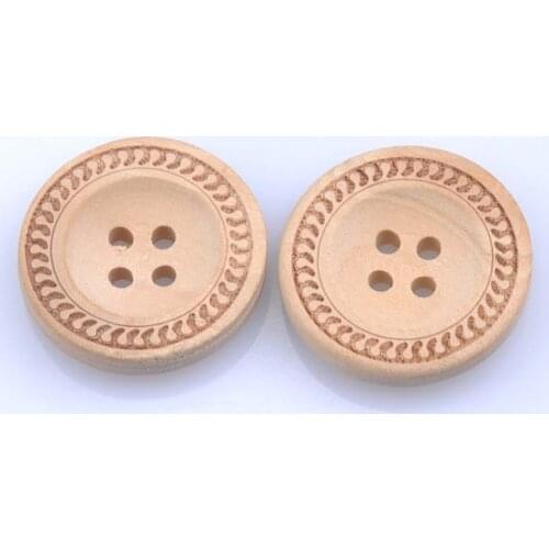 New fashion practical Natural Round Wooden Sewing buttons for handmade Scrapbooking Craft 50pcs 23mm MT0949