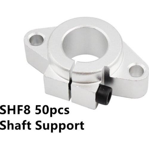 50pcs High quality SHF8 8mm Shaft Block Linear Shaft Support Linear Rod rail shaft support CNC Printer Part End Block