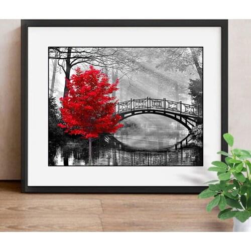 Diamond Painting Cross Stitch Landscape Embroidery Diamond Mosaic Picture Rhinestones Needle Arts & Craft Home Decor