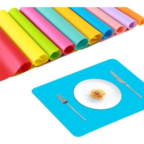 40X30 Non-Stick Placemat Kids Plate Mat Food Grade Silicone Table Pad Waterproof Heat Resistant Kitchen Accessories for Dinner