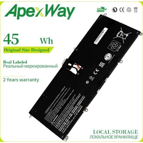 Apexway 14.8V 45wh HD04XL 685866-1B1 685866-171 for HP Envy Spectre XT 13 2120tu 2021tu 2000eg