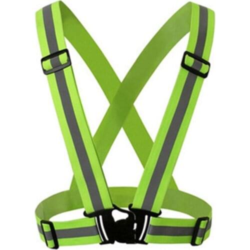 Car motorcycle night safety protection high visibility elastic reflective vest bicycle retractable cycling sports outdoor