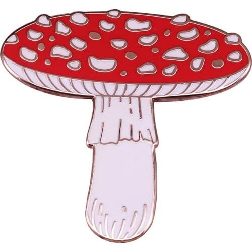 Amanita mushroom pin