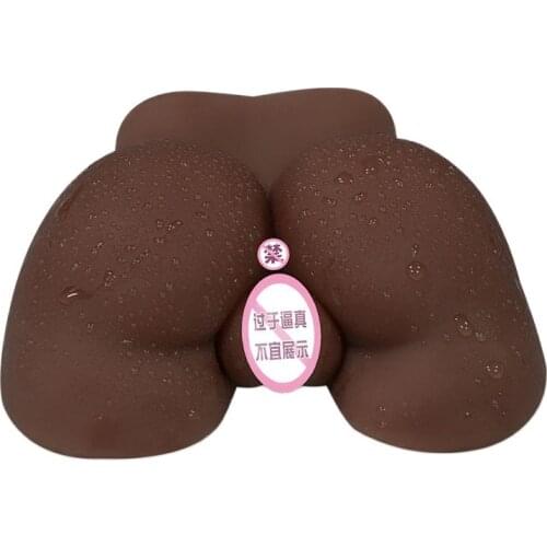 Black buttocks mold European and American wheat color buttocks mold famous airplane cup sex toys