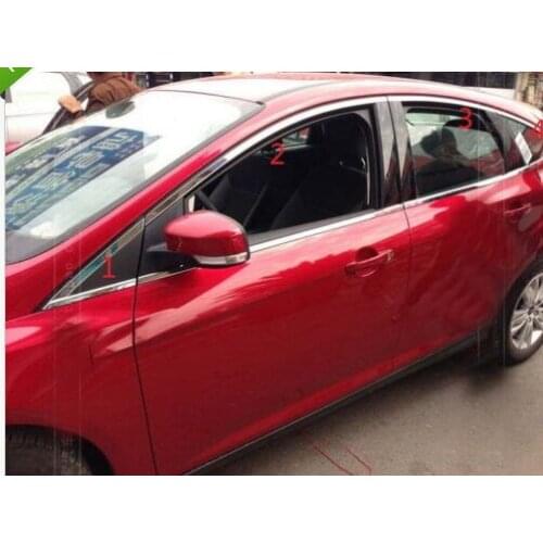 CHROME TOP WINDOW Molding trim line 8PCS for Ford FOCUS 2012 2013 5DR Hatchback
