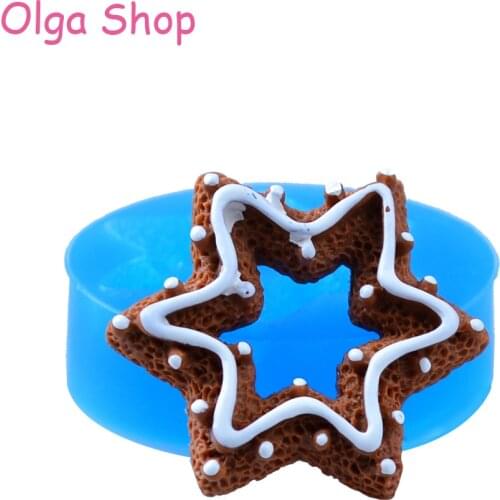 JYL049 Christmas Snowflake Silicone Bakery Mold 35mm - Polymer Clay Polymer Clay Molds, Air Dry Polymer Clay Mold Food Safe