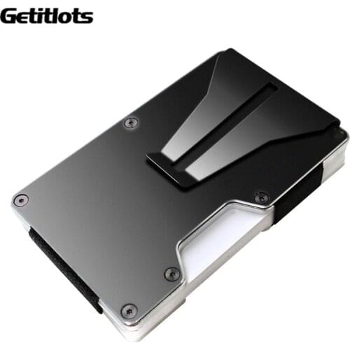 Minimalist Metal Pocket RFID Blocking Wallet ID Credit Card Holder Slim Designer Card Holder Aluminium Money Clip High Quality