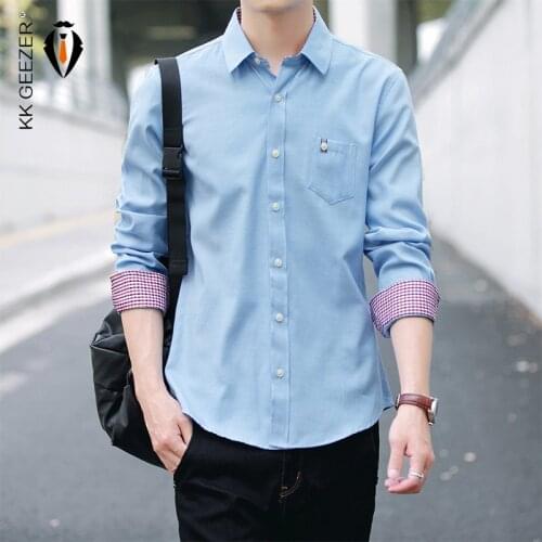 Mens Dress Shirt Fashion Formal Business Social Plus Size M-5XL Slim Fit Long Sleeve Button Down Anti-wrinkle Casual Shirts