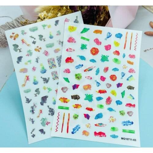 New graffiti pattern nail art stickers self-adhesive transfer decals 3D slider DIY tips nail art decoration manicure package