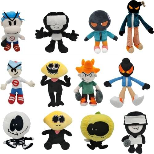 2021 New Big Friday Night Funkin Plush Toys Spooky Month Skid and Pump Game Stuffed Doll Birthday Halloween Gift for Kids