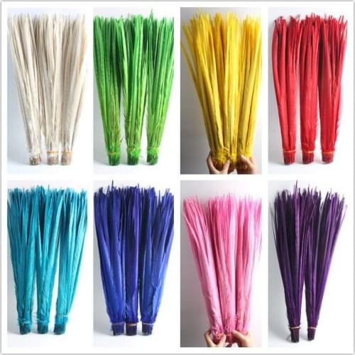 New 50pcs/lot Beautiful Pheasant Feathers 22-24 inch/55-60cm Christmas Accessories for Home DIY Decoration Plume