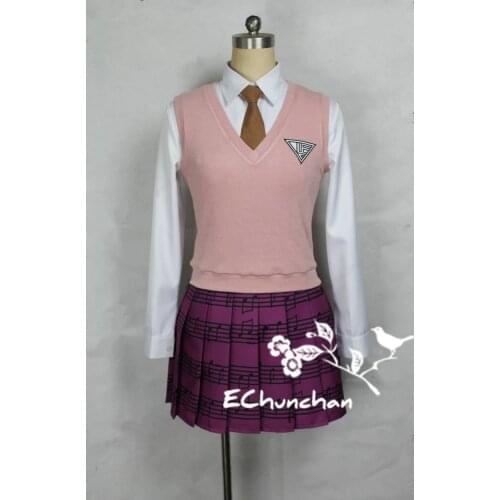 New Danganronpa V3 Akamatsu kaede cosplay costume new arrivel free shipping