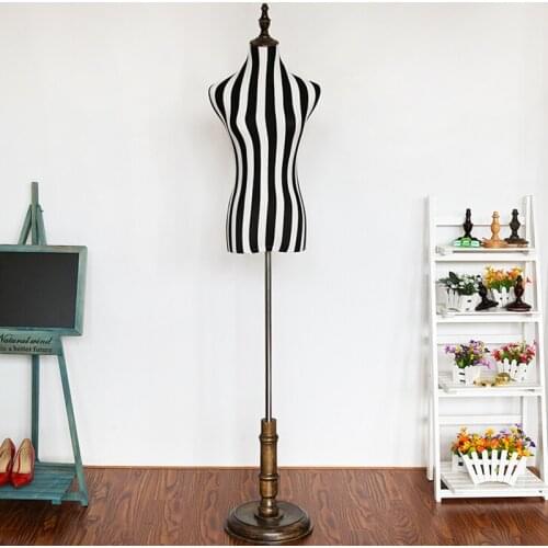 Wholesale Female flexible adjustable-mannequin for cloth,Half grid zebra stripe decorative realist animal body mannequin M00606