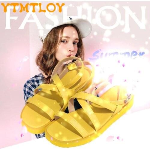 Size 35-43 Large Size Womens Shoes Summer Flat Sandals Womens New Style All-match Comfortable Dress With Sandals