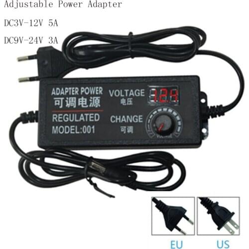 AC110-240V to DC3-12V 3-24V 9-24V Universal adapter with display screen voltage Regulated 3V 12V 24V power supply adatper