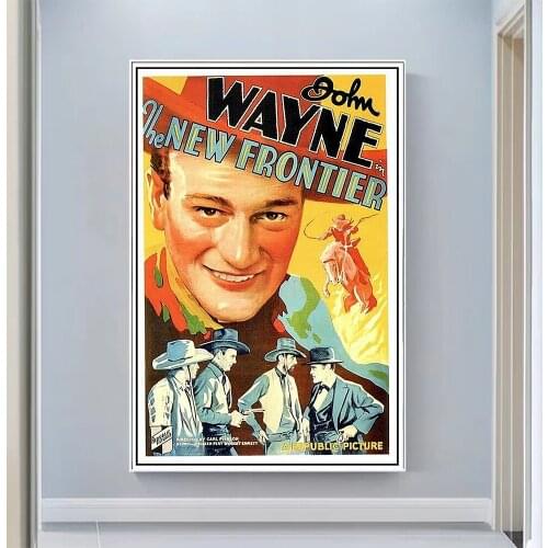 V0870 New Frontier Vintage Classic Movie Wall Silk Cloth HD Poster Art Home Decoration Gift