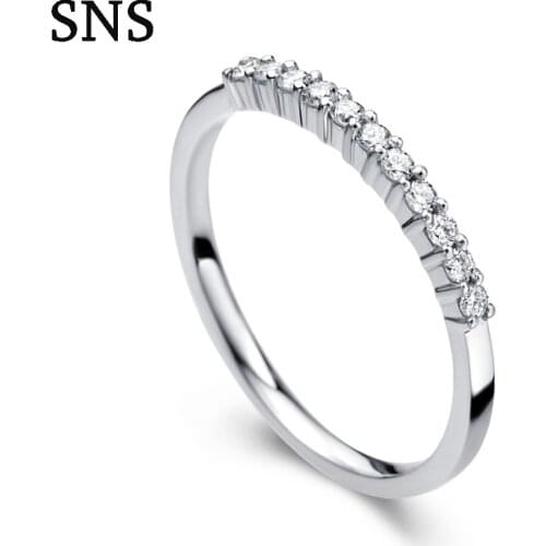 0.1ctw 11 pieces Melee Size Round Natural Diamond Engagement Wedding Matching Band 14k White Gold For Women