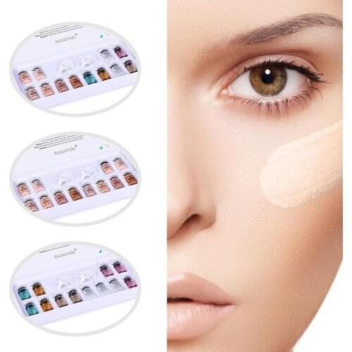 12pcs/set 8ml BB Cream Skin Cream Meso White Brightening Serum With Dropper Natural Nude Concealer Make Up Foundation