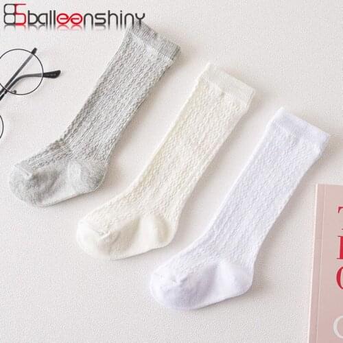 Balleenshiny 2020 Summer Thin Cotton Mesh Sock Knee High Newborn Leg Warmers Solid Baby Sock for Boys Girls Baby Accessories