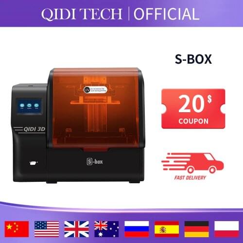 QIDI TECH S-Box Resin 3D Printer UV LCD Printer, 10.1 inch 2K LCD, 4.3 inch Touch Screen, 215x130x200mm/8.46"x5.11"x7.87"
