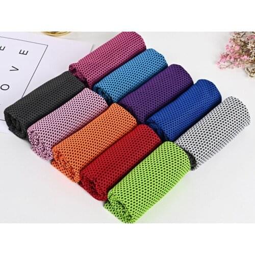 50PCS Outdoor Sport Ice Towel Rapid Instant Cooling Microfiber Quick-Dry Ice Towels Fitness Yoga Gym Running Wipe Sweat Towels