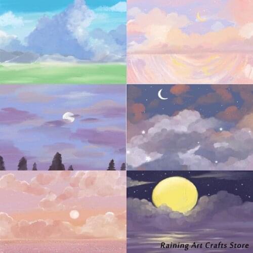 5D Diy Diamond Painting Fantasy Clouds Scenery Cross Stitch Kits Embroidery Mosaic Pictures Full Square Round Drill Home Decor