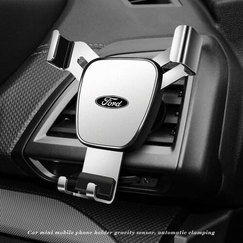 Car Mobile Phone Holder Gravity Car Mount Air Vent Clip Stand Cell Phone GPS Support for Ford Fiesta Focus 1 2 Auto Accessories