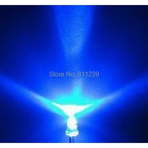 Free shipping, 1000pcs/lot 3mm Blue LED light emitting diode Blue Light / F3mm LED Bule