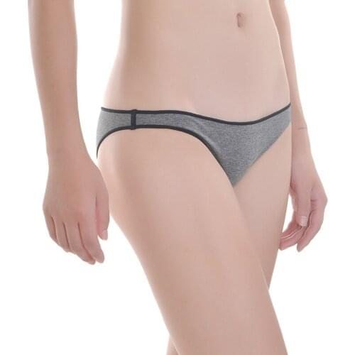 Brand cotton womens underwear low waist girls underwear simple breathable bikini high elastic briefs
