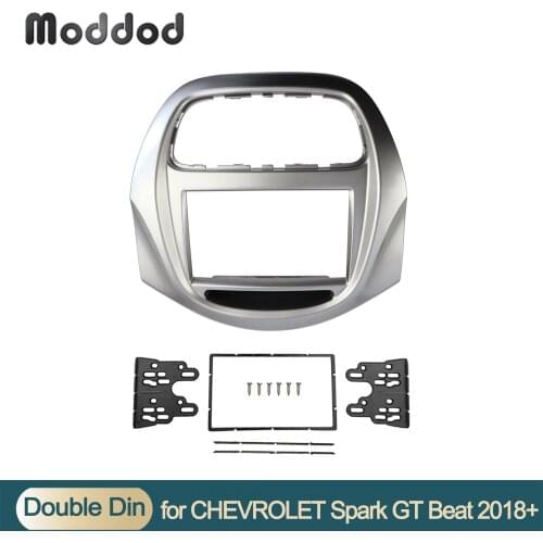 Double din Fascia for Daewoo Matiz/ Chevrolet Spark/ Baic/ Beat 2018+ Radio Frame 2 Din Dash Refitting Installation Trim Kit