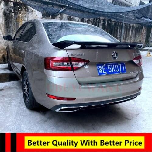 Use For Skoda Octavia 2017-2020 High Quality Primer Color Exterior Rear Spoiler Tail Trunk Boot Wing Decoration Car Styling