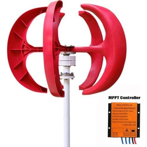 China cheap wind turbine 200W Vertical Axis Wind Turbine with MPPT controller and 1kw pure sine wave inverter