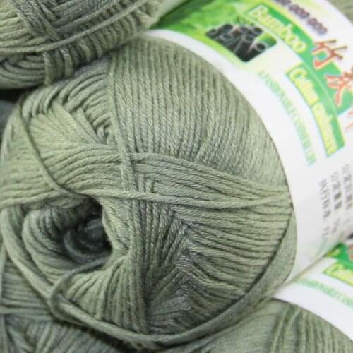Lot of 1 BallsX50g Color optional Super Soft Natural Bamboo Cotton Knitting Yarn PaleOlive 322-914